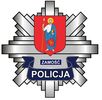 logo Komendy Miejskiej Polciji w Zamościu, policyjna gwiazda, w środku herb Zamościa, napisy: Zamość i Policja